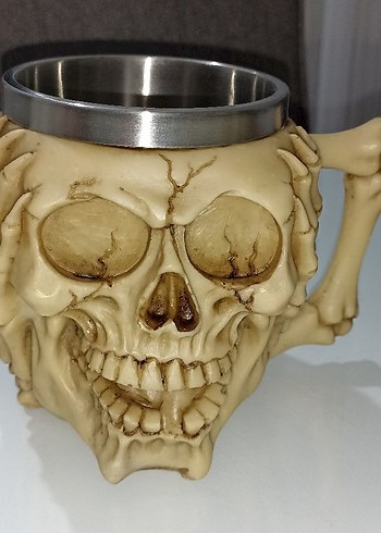 Bej Kafatası Tasarımlı kupa(sıfır ürün) - Görsel 4