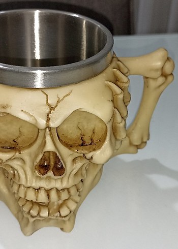 Bej Kafatası Tasarımlı kupa(sıfır ürün) - Görsel 5