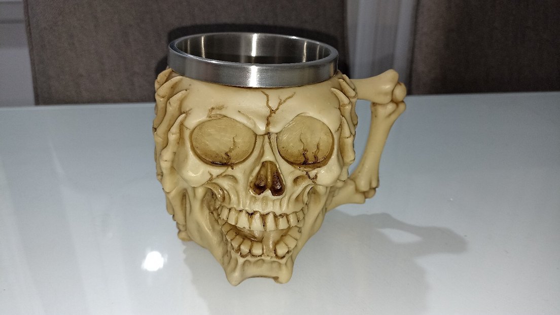 Bej Kafatası Tasarımlı kupa(sıfır ürün) - Görsel 4