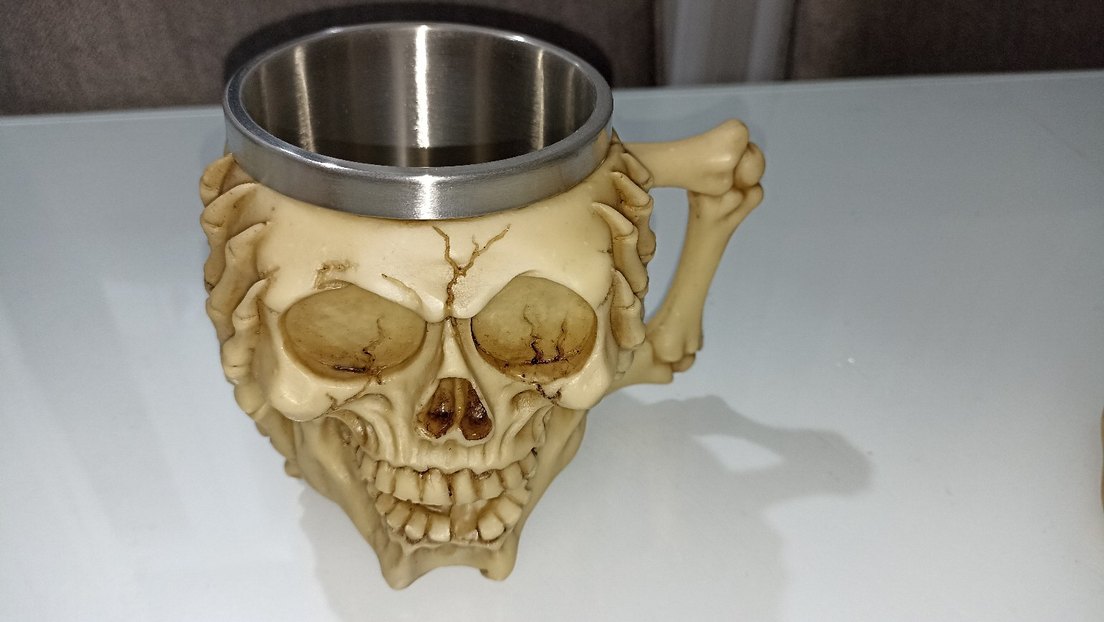 Bej Kafatası Tasarımlı kupa(sıfır ürün) - Görsel 5