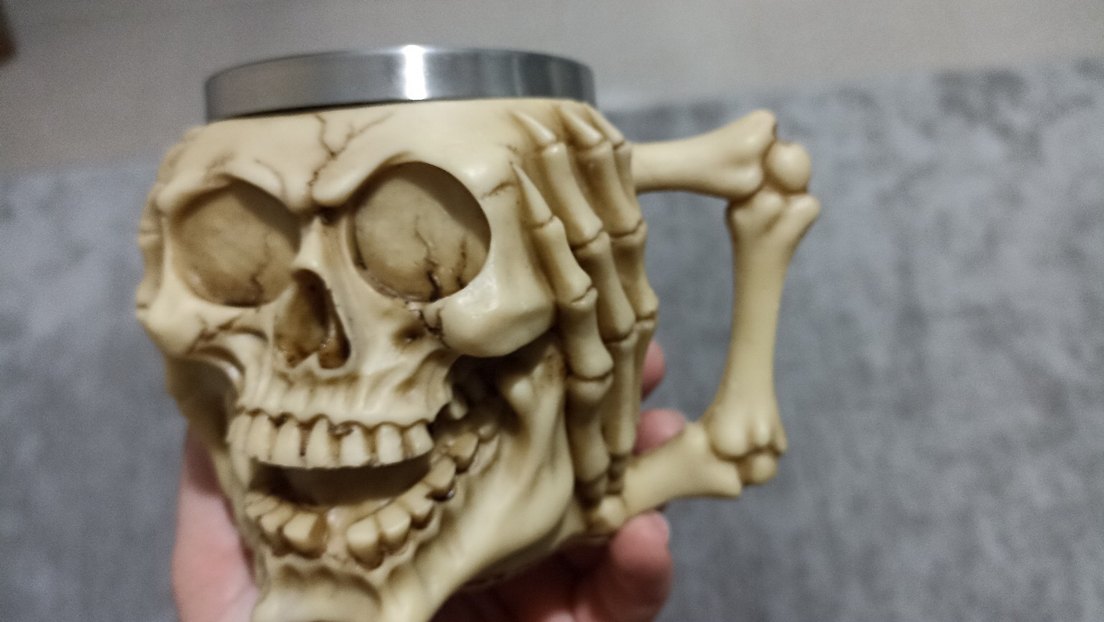 Bej Kafatası Tasarımlı kupa(sıfır ürün) - Görsel 3