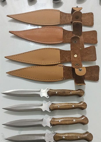 Kahverengi Saplı Çelik Kama ve Kılıfı - Görsel 4