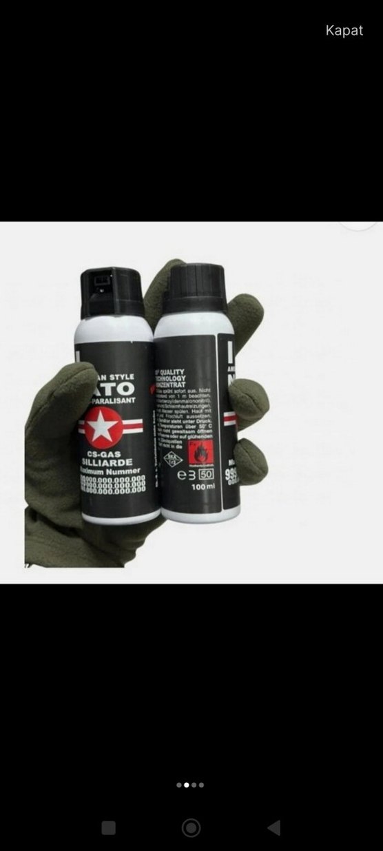 NATO BİBER GAZI SPREYİ(SIFIR ÜRÜN)TEKLİ FİYAT - Görsel 2