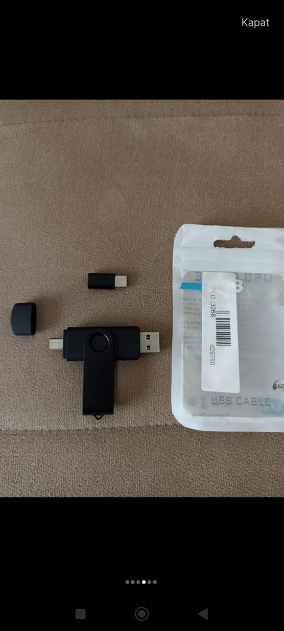 128GB USB BELLEK(DÖNÜŞTÜRÜCÜ DE DAHİL) - Görsel 4