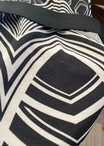 Kemerli Siyah Beyaz Elbise - Görsel 5