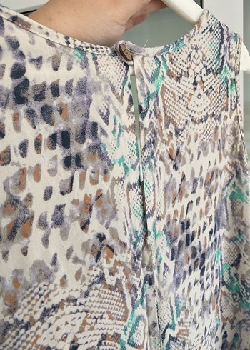 Gri Çok Renkli Bohem Uzun Tulum - Görsel 4