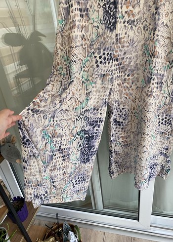 Gri Çok Renkli Bohem Uzun Tulum - Görsel 2