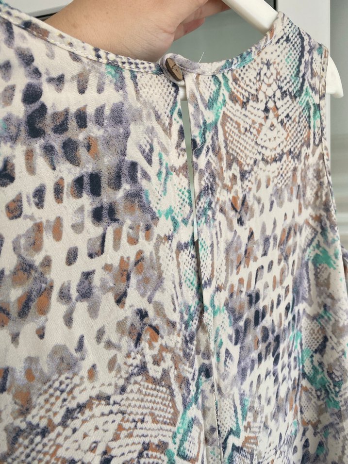 Gri Çok Renkli Bohem Uzun Tulum - Görsel 4