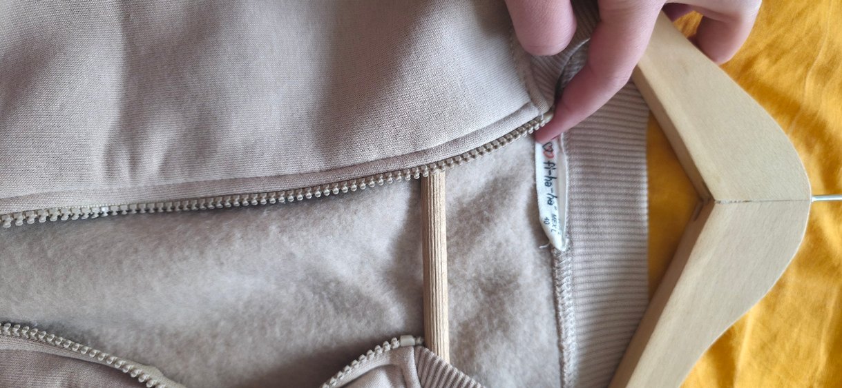 Bej Kadın Fermuarlı Hırka - Görsel 3