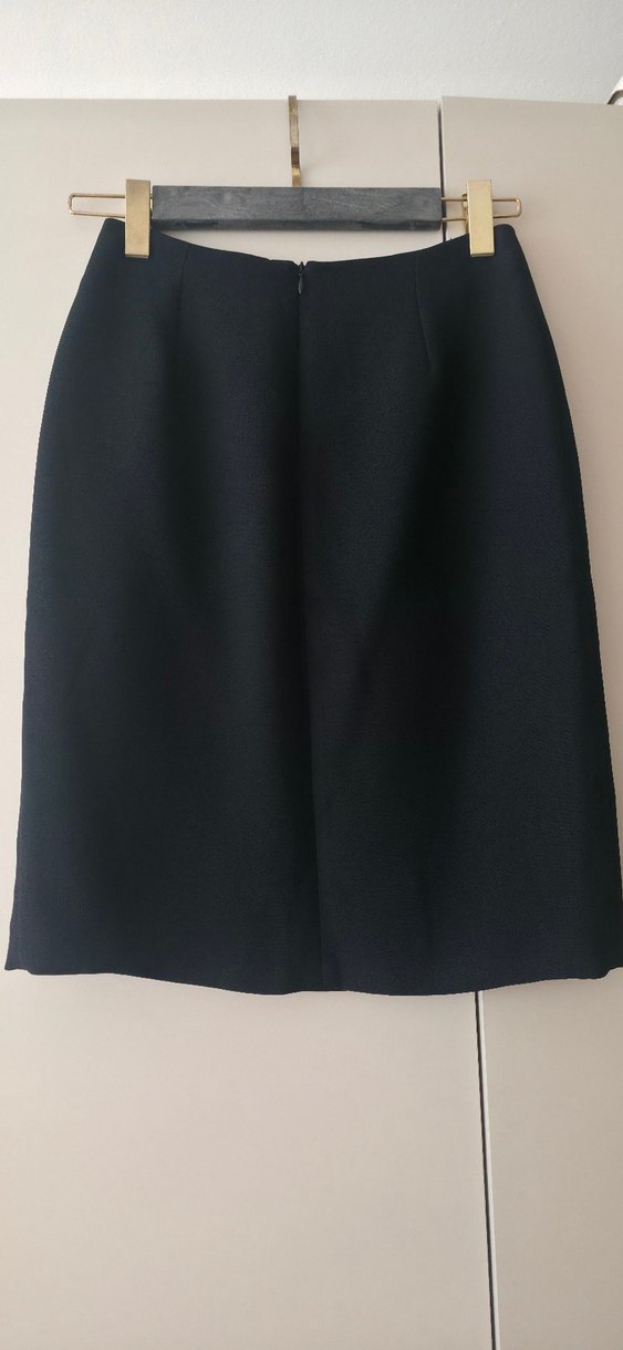 Siyah Mini Kalem Etek Yırtmaçlı - Görsel 2