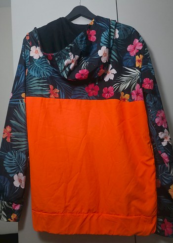 Çiçek Desenli Renkli Kadın Yağmurluk - Görsel 2