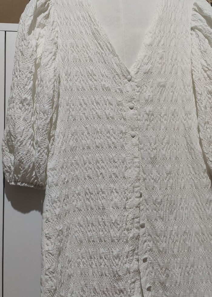 Günlük beyaz elbise - Görsel 3