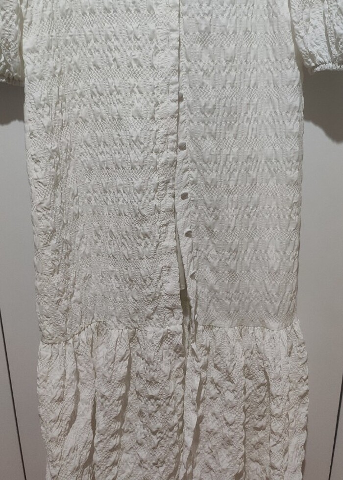 Günlük beyaz elbise - Görsel 4