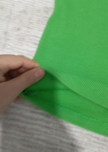 Yeşil Midi Etek crop hediyeli - Görsel 2