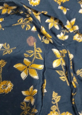 Mavi Çiçek Desenli Uzun Bohem Etek - Görsel 2