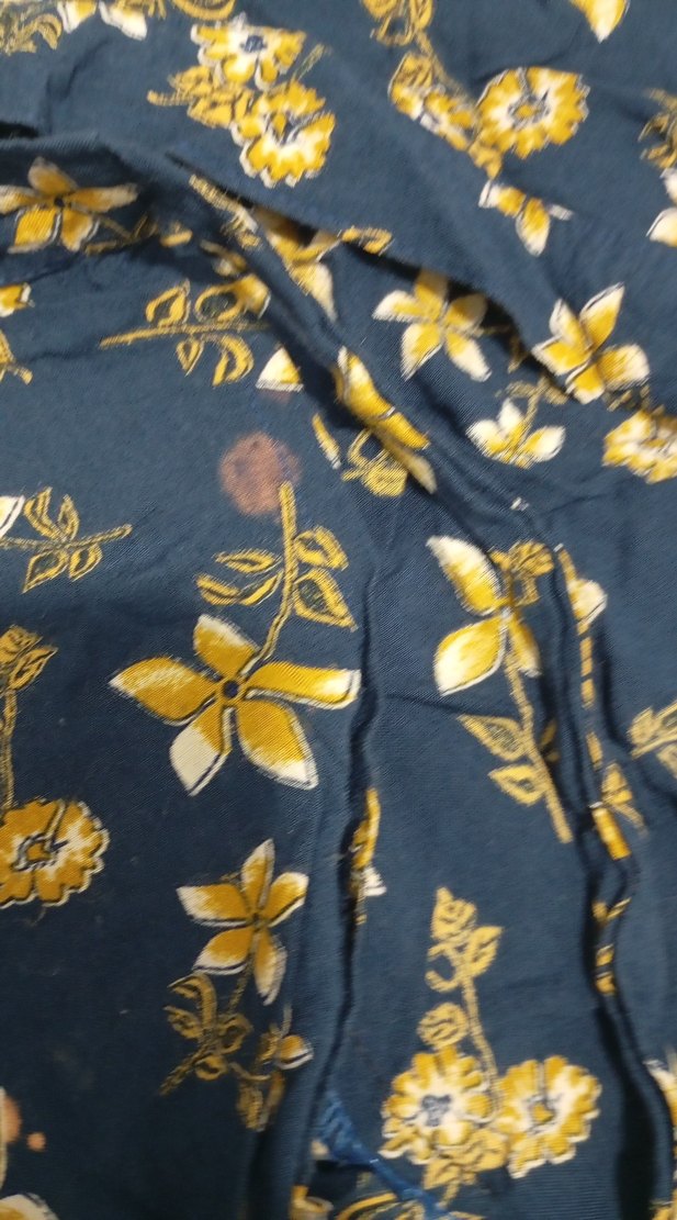 Mavi Çiçek Desenli Uzun Bohem Etek - Görsel 2