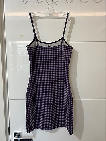 H&M Likralı ekose elbise