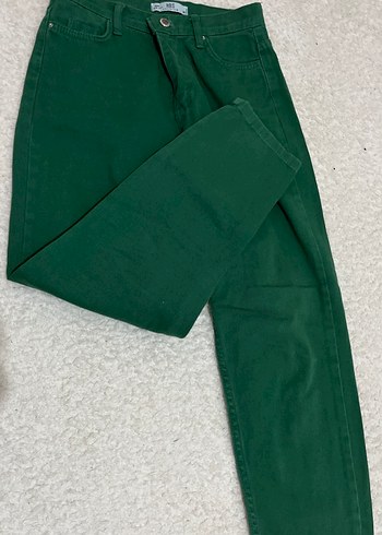 Kadın Haki  Regular Fit Kot Pantolon - Görsel 3