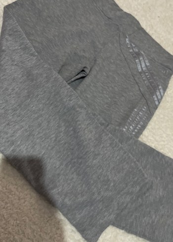 Gri Kadın Spor Eşofman Altı Elastik Bel - Görsel 2