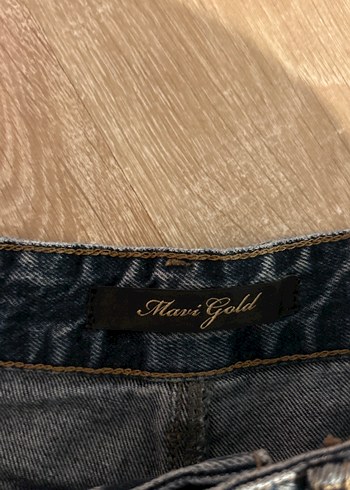 Koyu Mavi Mini Denim Şort - Görsel 3