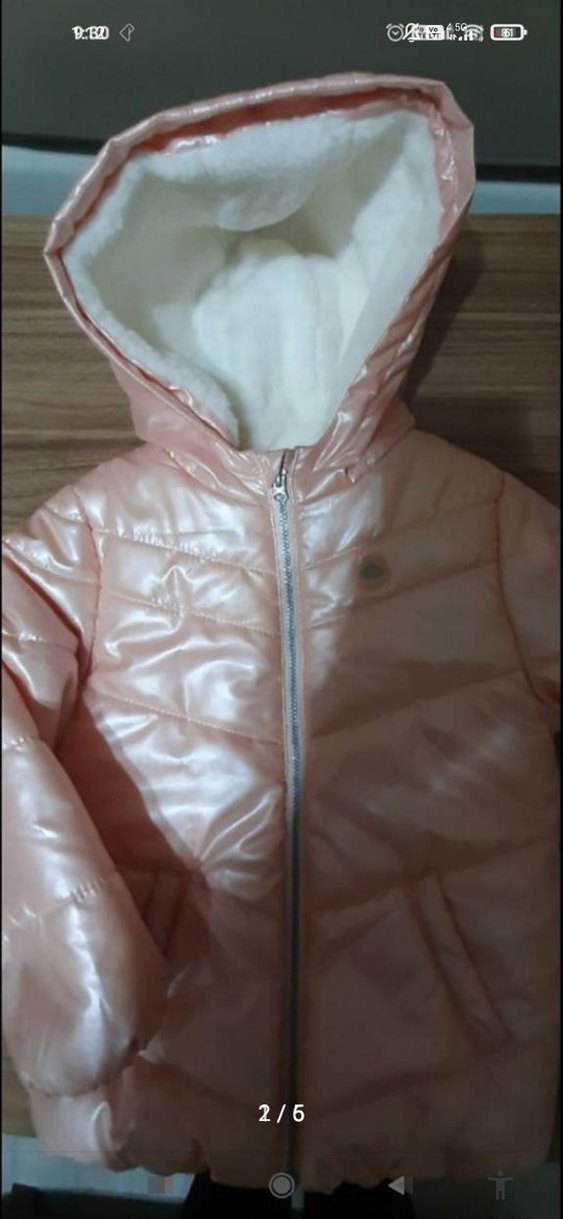 takım Kız Çocuk somon mont rengi Puantiyeli etek - Görsel 3