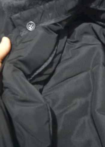 Düğmeli Siyah Midi Erkek Mont - Görsel 7