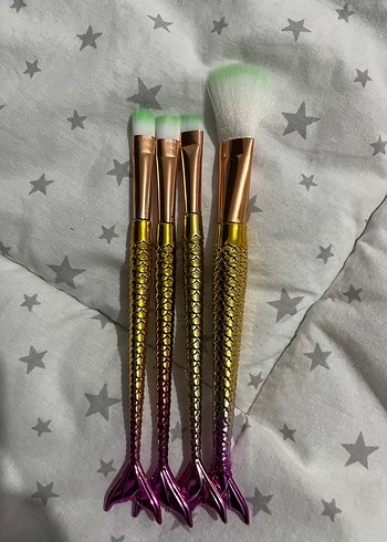 Renkli Denizkızı Makyaj Fırça Seti - Görsel 5