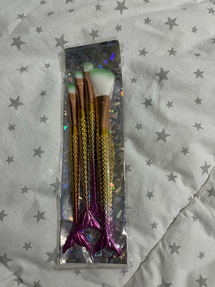 Renkli Denizkızı Makyaj Fırça Seti - Görsel 4