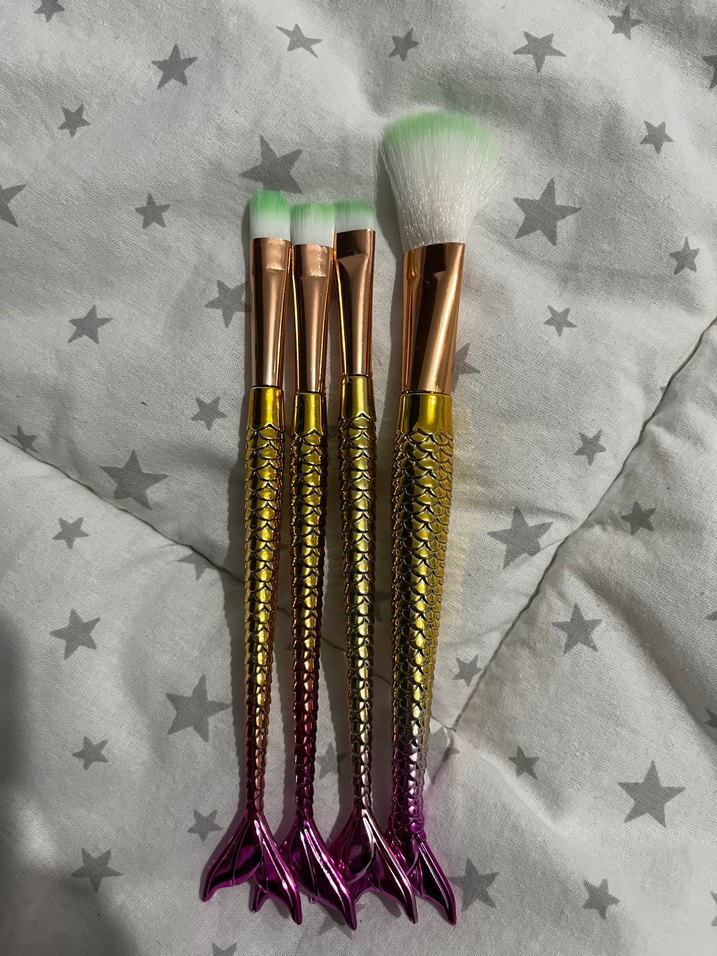 Renkli Denizkızı Makyaj Fırça Seti - Görsel 5