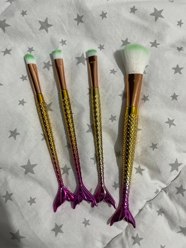 Renkli Denizkızı Makyaj Fırça Seti - Görsel 2