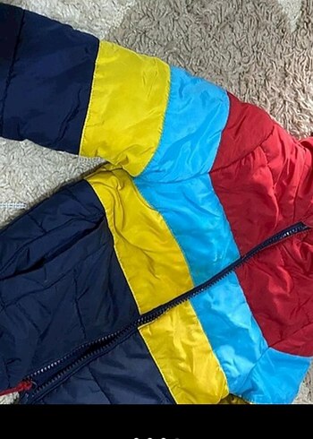 24-36 Ay Beden çeşitli Renk Kapüşonlu Çok Renkli Erkek Çocuk Mont