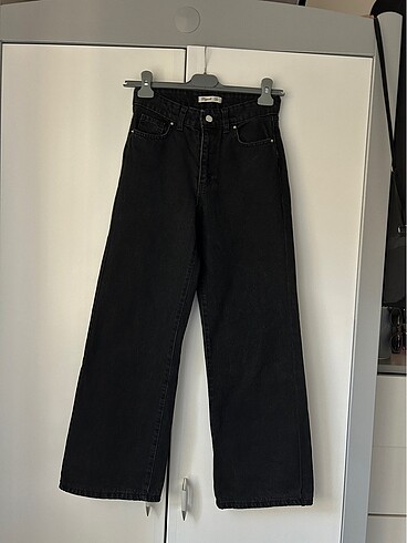 WİDE LEG SİYAH JEAN