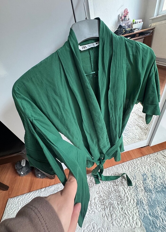 Yeşil zara bluz - Görsel 3