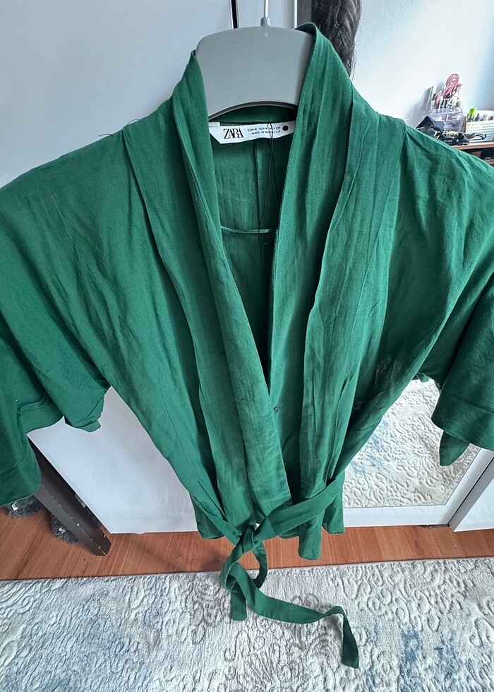 Yeşil zara bluz - Görsel 4