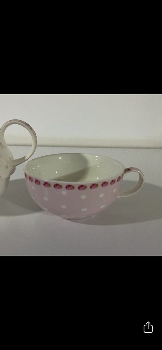 Pembe Porselen Çaydanlık ve Fincan Seti - Görsel 5