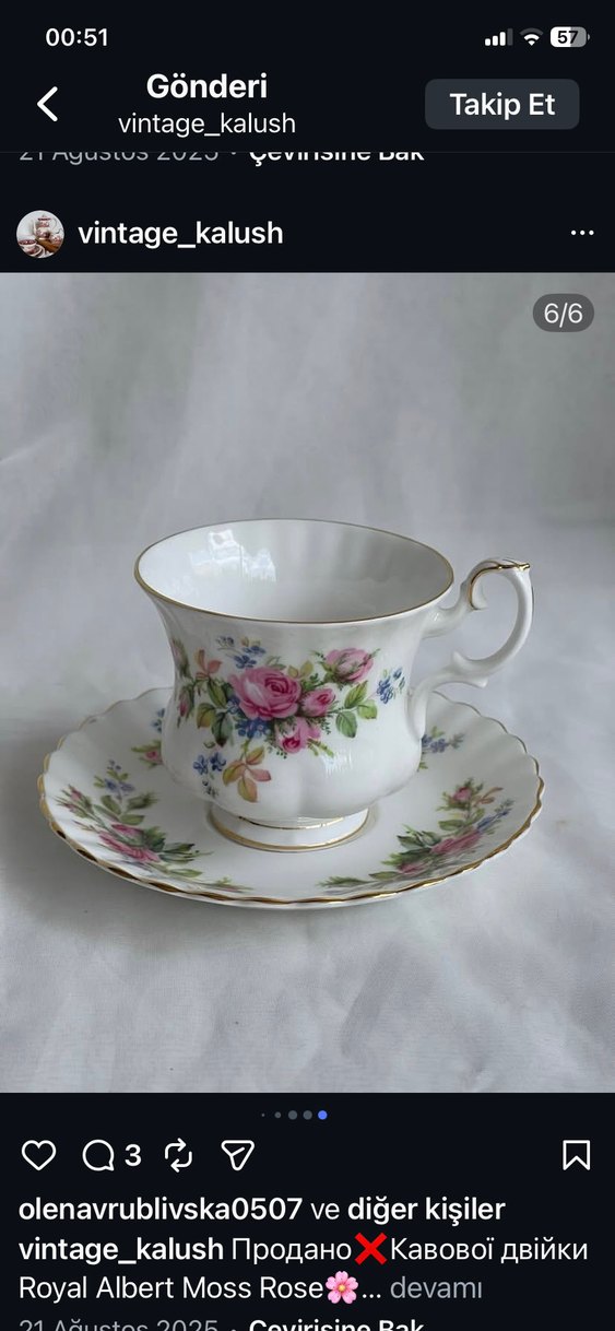 Antika çay fincanı - Görsel 4