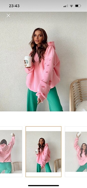 Pembe sweatshirt