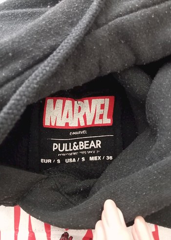 Marvel Baskılı Siyah Kapüşonlu Sweatshirt - Görsel 2
