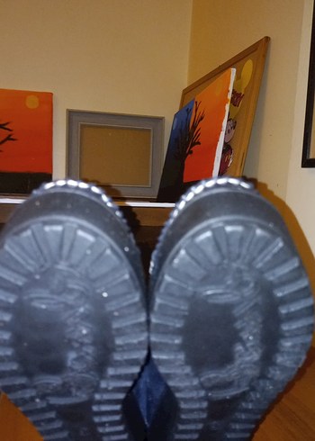 Kız Çocukları İçin Koyu Mavi Deri Tokalı Loafer - Görsel 6