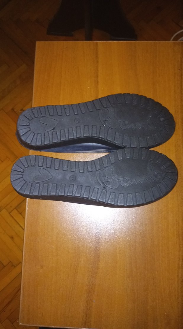 Kız Çocukları İçin Koyu Mavi Deri Tokalı Loafer - Görsel 4