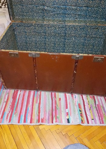 ANTİKA ÇEYİZ SANDIĞI ORJİNAL 1949 MODEL ..77 YILLIK - Görsel 3