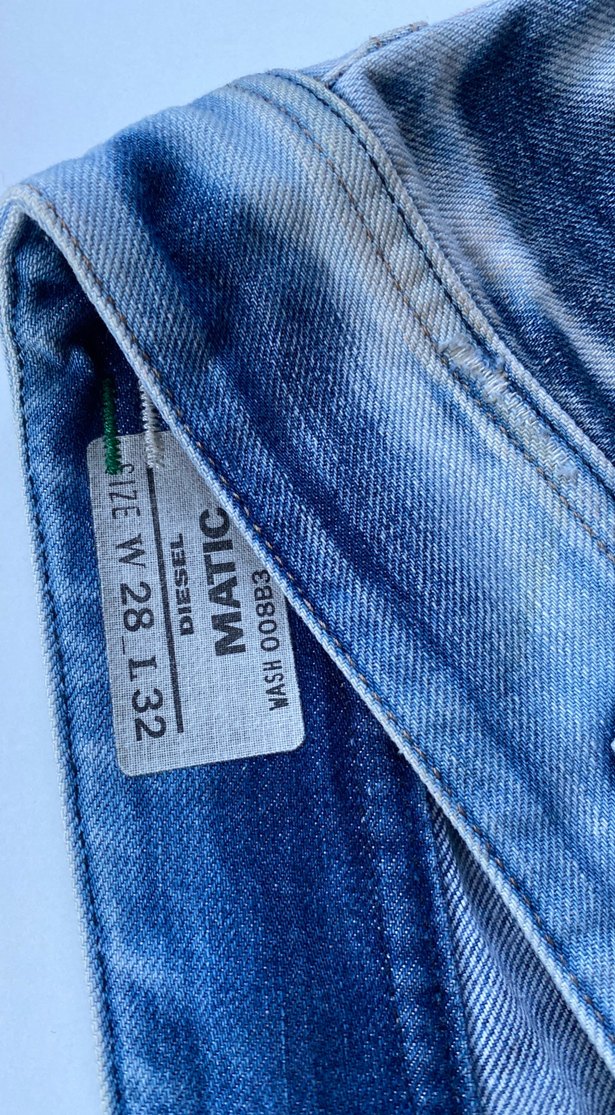 Diesel Kadın Mavi Bol Kesim Yırtık Kot Pantolon orjinal diesel - Görsel 3