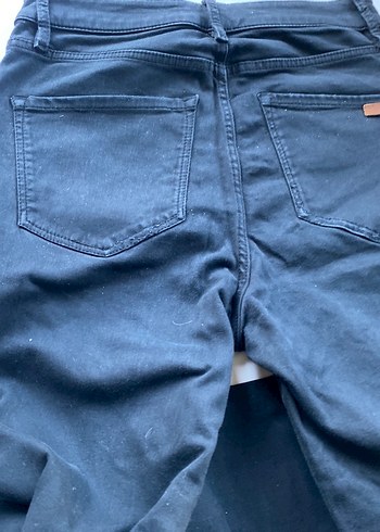 Massimo Duıri orjinal Kadın Siyah Normal Kesim Midi Kot Pantolon - Görsel 3