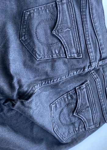 Gri Normal Kesim Kot Pantolon - Görsel 4