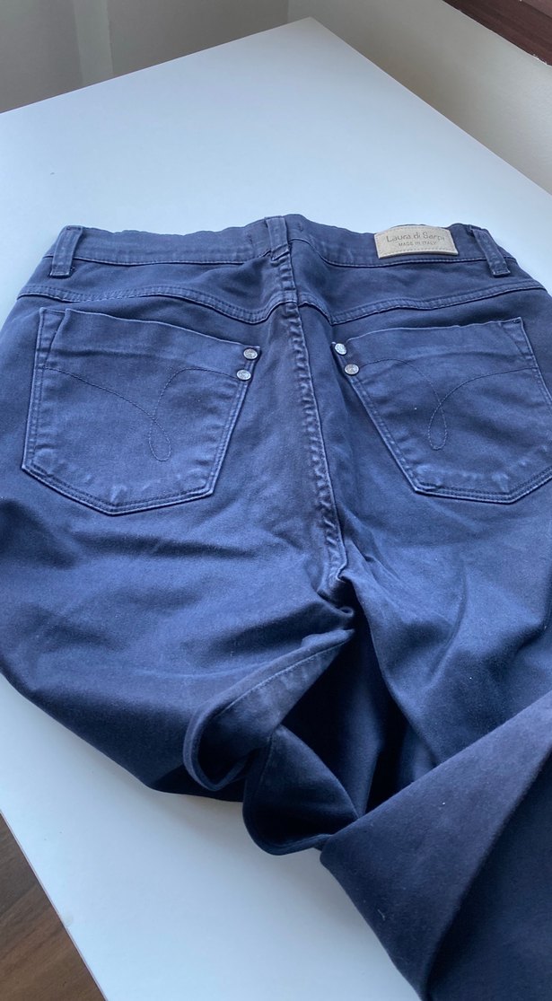 Kadın Lacivert Denim Pantolon - Görsel 3