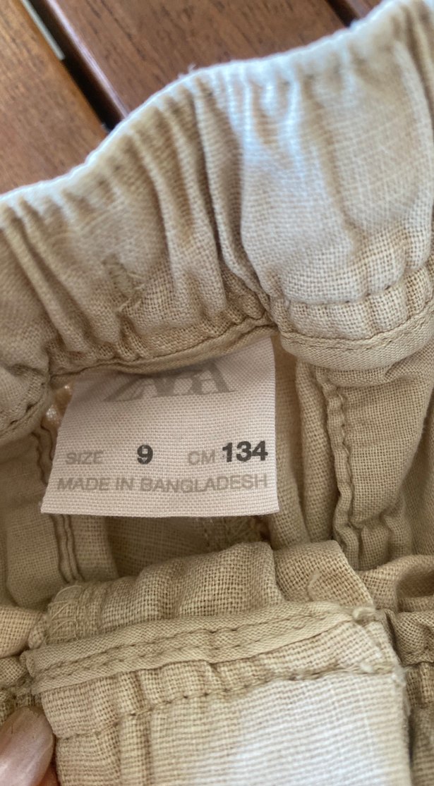 Zara erkek çocuk bek Keten Mini Şort - Görsel 2