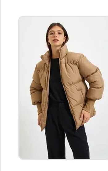 l Beden camel Renk Trendyolmilla mont