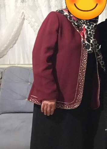 Diğer Bordo vatkalı ceket