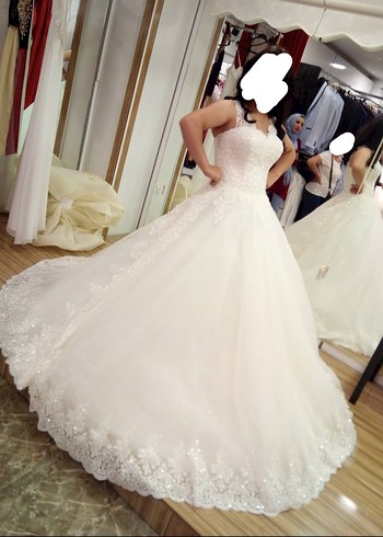 Uzun Beyaz Prenses Gelinlik - Görsel 3