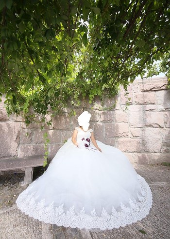 Uzun Beyaz Prenses Gelinlik - Görsel 2